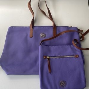 JOY Mangano Luxe Genuine Leather Handbag, Chic Crossbody